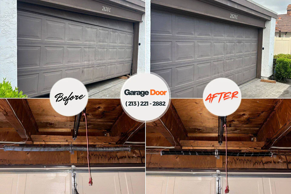Before and after: garage door repair near me Chevy Chase Village